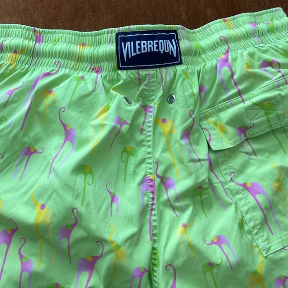 Vilebrequin Men’s Swim Trunks Green Elephant design Size: L - Picture 4 of 5
